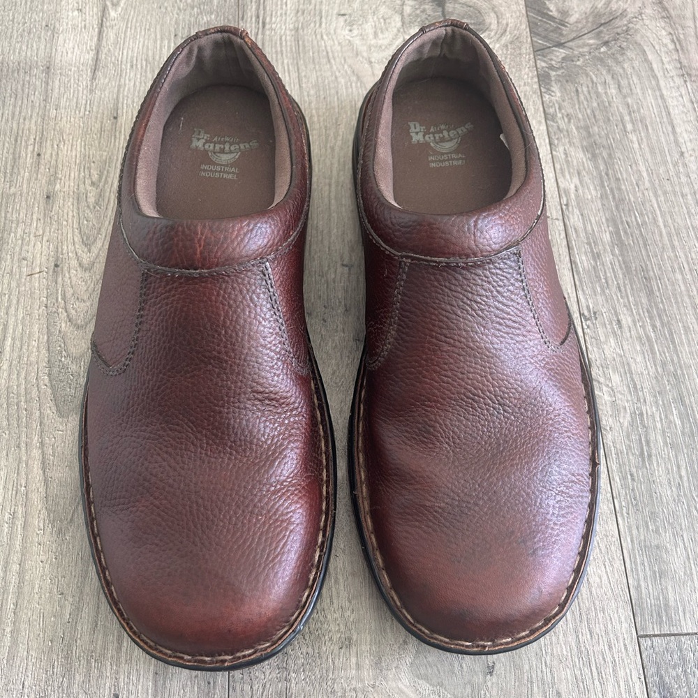 Dr. Martens Newbury Industrial Slip On Mules Brown Size 11 - Picture 3 of 10